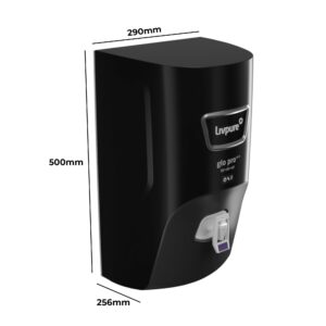 Livpure GLO PRO++ | RO+UV+UF | 2X Power Filter | No Filter Cost for 2 years* | Save Upto 21,000 on Filters | 7 Stage Advanced Purification | Suitable for Borewell, Tanker, Municipal Water | Black