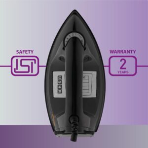 USHA EI 3710 Primora 2 KG Heavy Weight Dry Iron| 1100W| Non-stick Dual Coated Sole Plate For Easy Gliding & Long Life| 1.8 m Long Cord| Dual Layer Safety | 2 Years Warranty