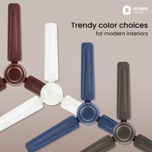 Orient Electric Apex-FX 1200mm Ceiling Fan for Home| BEE 1 Star Rated Energy Efficient Fan| Rust Resistant | Strong and Powerful Motor | 2 Years Warranty by Orient | Brown - Pack of 1
