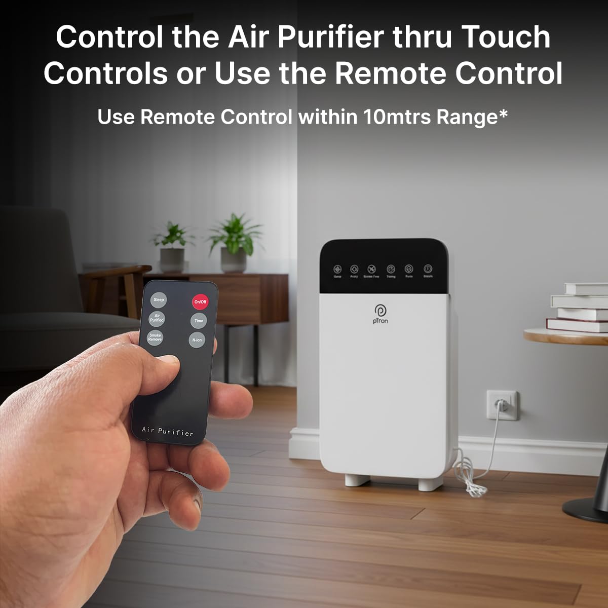 pTron EaseMate Air Purifier H1 for Home & Office, 4-Stage Filtration, HEPA 13 Filter, Activated Carbon, Removes 99.97% Pollutants, Allergens, Pet Danger, Smoke, Dust, Pollens, Long Filter Life (White)