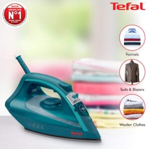 Tefal Eco Master 1800 Watts Non Stick Steam Iron | Lightweight Steam Iron with Non-Stick Soleplate | Vertical Steaming | No.1 Ironing Brand in Europe | 2-Year Warranty
