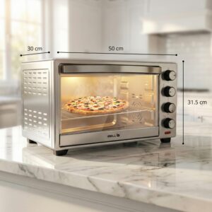 iBELL 30L OTG Oven with Convection & Rotisserie, Stainless Steel Body, Temperature & Timer Control | SS30LGDLX (Silver)