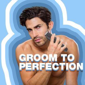 Vega Trimmer Men Beard with 90 Mins Runtime, Stainless Steel Blades & 40 Length Settings, 2 Comb Attachment, Trimmers for Man, USB Type C, Charging Indicator, Travel Lock, Black, (Power Lite, VHTH-38)