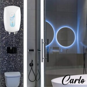 Havells Carlo 3 Litre Instant Water Heater (White Blue), Vertical Mounting